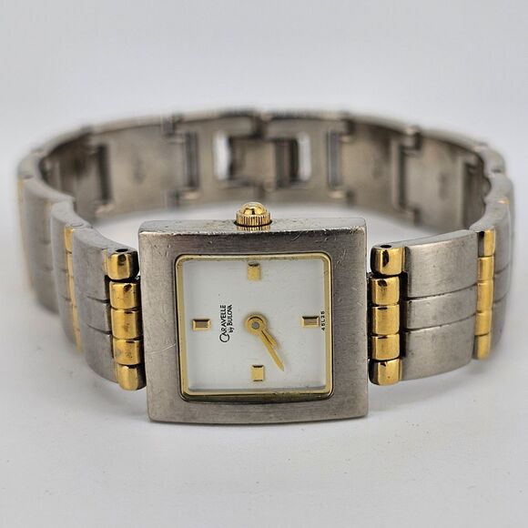 Caravelle Bulova Women's Watch 18MM White Dial Two Tone Bracelet 7" New Battery - Picture 6 of 14